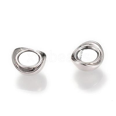 Brass Magnetic Clasps with Glue-in Ends KK-R052-21P-1