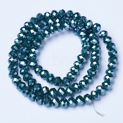 Electroplate Glass Beads Strands EGLA-A034-P10mm-A14-1