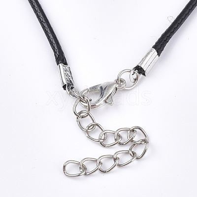 Waxed Cord Necklace Making with Iron Findings X-NJEW-R229-2.0mm-02-1