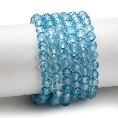 Natural & Dyed Blue Topaz Beads Strands G-B088-C05-04-1