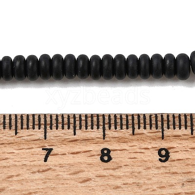 Natural Black Onyx(Dyed & Heated) Beads Strands G-P575-A37-4x2mm-1