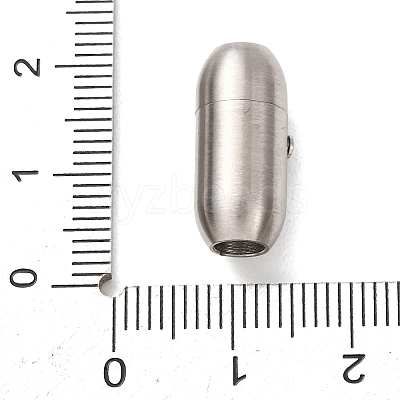 304 Stainless Steel Locking Tube Magnetic Clasps STAS-A151-02C-P-1