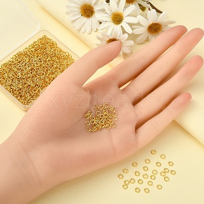 Brass Open Jump Rings KK-YW0001-38-1