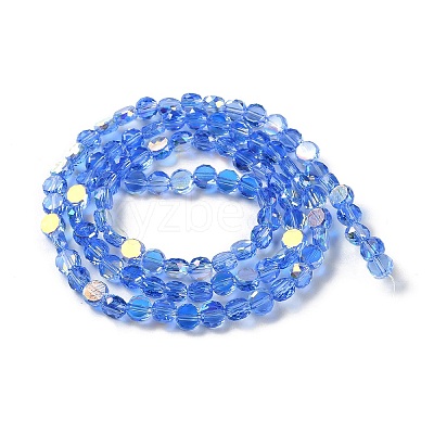 Transparent Electroplate Glass Beads Strands GLAA-Q099-I01-06-1