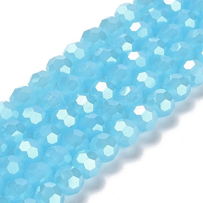 Electroplate Glass Beads Strands EGLA-A035-J8mm-A04-1