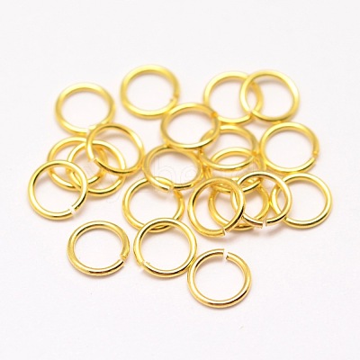 Brass Open Jump Rings KK-G277-8mm-G-NR-1