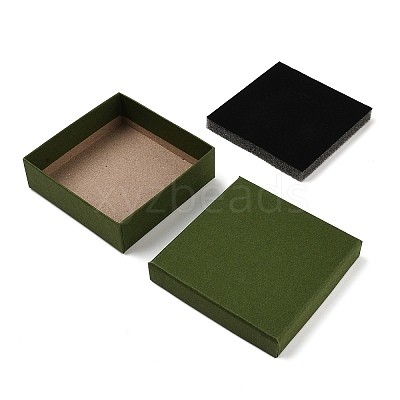 Cardboard Paper Jewelry Storage Boxes with Sponge CON-P023-01E-01-1