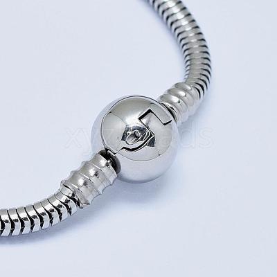 Tarnish Resistant 304 Stainless Steel European Style Bracelets for Jewelry Making PPJ-F002-01B-1