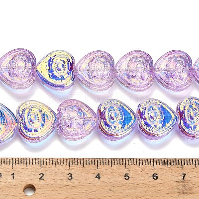 Electroplate Baking Paint Glass Beads Strands EGLA-K061-13A-AB07-1