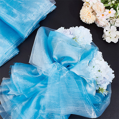 Polyester Organza Fabric DIY-WH0622-049A-1
