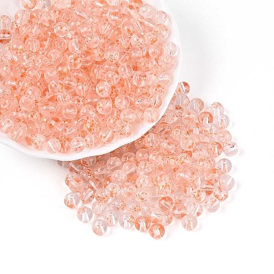 Baking Paint Transparent Glass Beads DGLA-T004-08I-1
