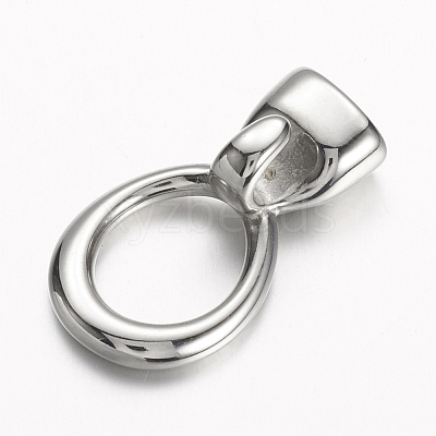 Non-Tarnish 304 Stainless Steel Hook Clasps STAS-D166-84P-1