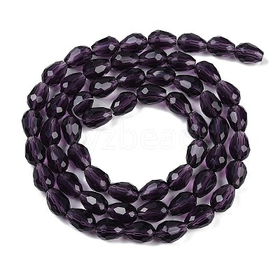 Transparent Glass Beads Strands EGLA-N013-T8mm-D06-1
