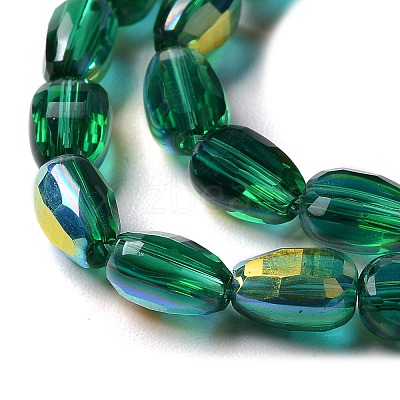 Transparent Electroplate Glass Beads Strands GLAA-Q099-F01-01-1
