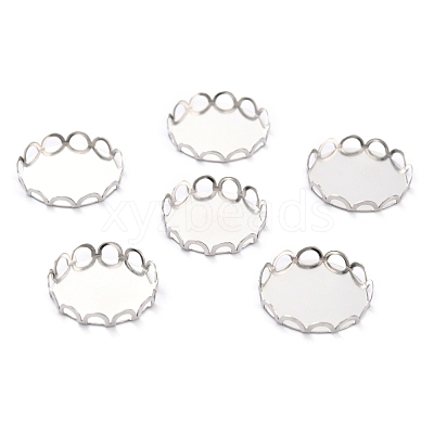 Non-Tarnish 304 Stainless Steel Cabochon Settings STAS-Y001-09E-P-1