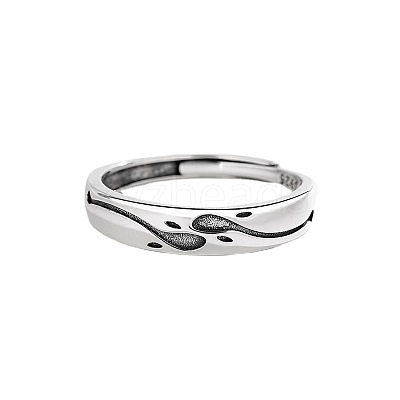 925 Sterling Silver Adjustable Finger Rings for Man FS-WGAB56D-01-1