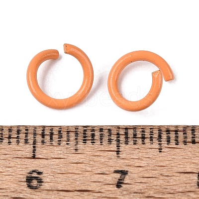 Spray Painted Iron Open Jump Rings IFIN-T017-04B-19-1