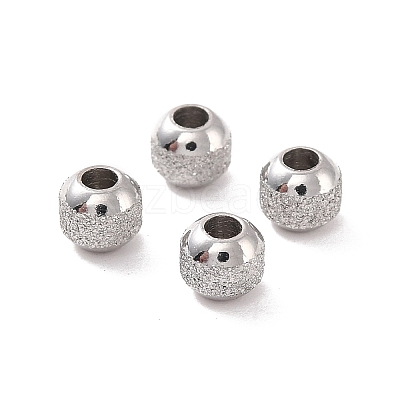Non-Tarnish Textured 304 Stainless Steel Beads X-STAS-P306-01A-P-1
