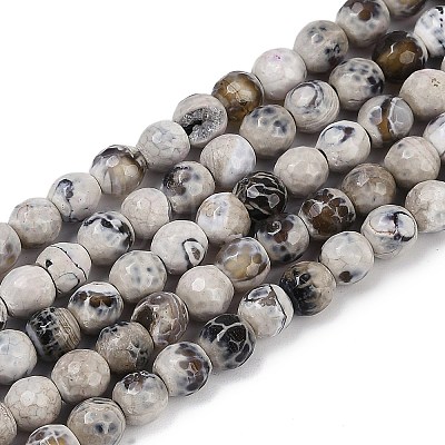 Natural Fire Crackle Agate Beads Strands G-C082-A01-42-1