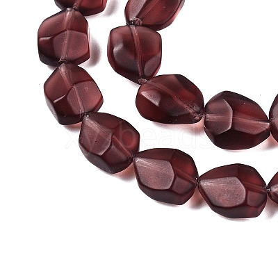 Frosted Glass Beads Strands GLAA-T023-30E-1