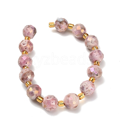 Electroplated Natural Druzy Geode Crystal Beads Strands G-F833-P01-10mm-01-1