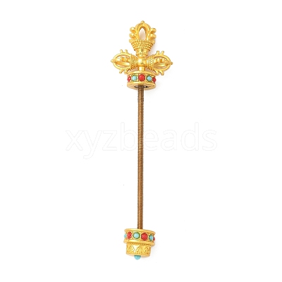 Brass Screw Peg Bails KK-NH0008-08G-1