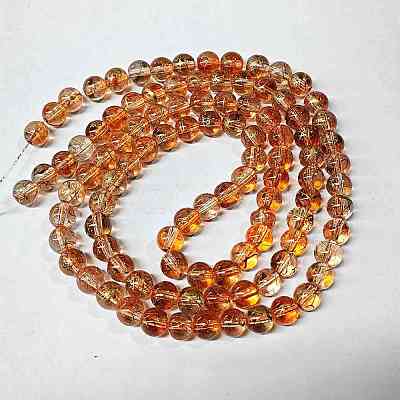 Baking Paint Glass Beads Strands DGLA-YW0002-01B-07-1