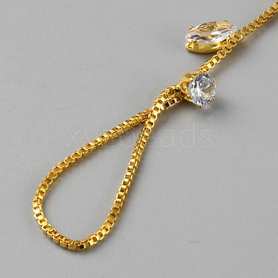 Alloy Curb Chains Anklets AJEW-WH0567-23G-1