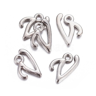 Platinum Plated Alloy Letter Pendants LS-PALLOY-J718-01P-V-1