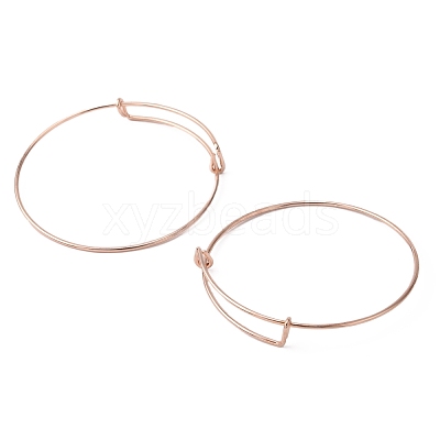 Adjustable Iron Expandable Bangle Making BJEW-R038-RG-1
