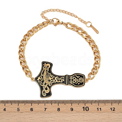 304 Stainless Steel Enamel Link Bracelets LS-BJEW-P356-01B-G-1
