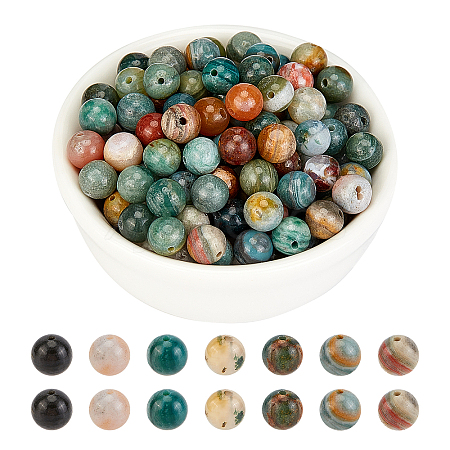 ARRICRAFT Natural Ocean Jasper/Ocean Agate Beads Strands G-AR0004-06-1