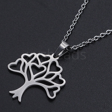 Non-Tarnish 201 Stainless Steel Pendants Necklaces NJEW-S105-JN694-45-1-1