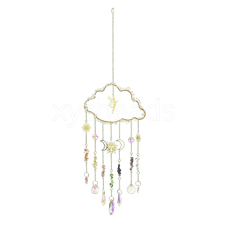 Metal Hanging Suncatchers HJEW-P018-D03-1