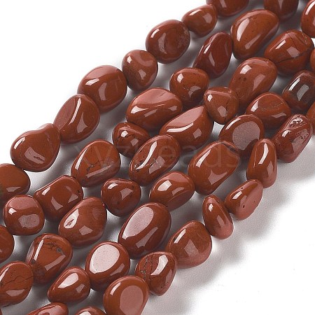 Natural Red Jasper Beads Strands G-P497-01A-08-1