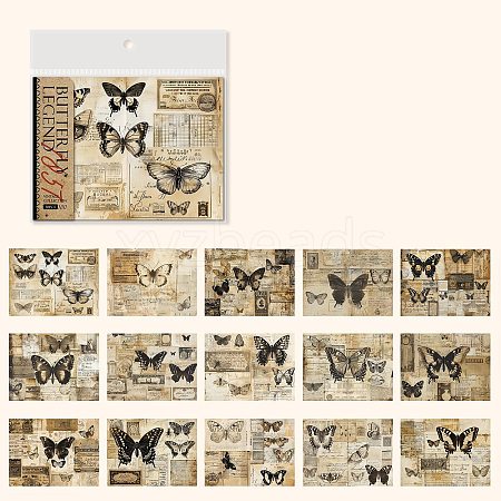 Cross-Border Ancient Forest Sticker Pack Retro Collection 1857 Series Hand Account Decoration Collage DIY 4 Styles PW-WGF1E94-01-1