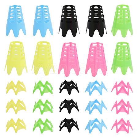 CHGCRAFT 25Pcs 10 Style PE Plastic Golf Simulator Tees FIND-CA0007-38-1