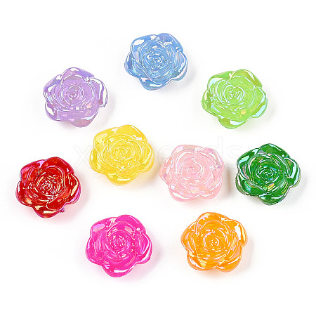 Opaque Acrylic Beads PACR-T017-01-1