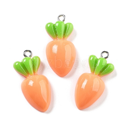 Opaque Resin Pendants RESI-S013-02G-1