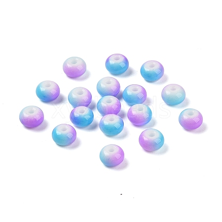 Opaque Spray Painted Glass Beads X1-GLAA-G118-01N-1