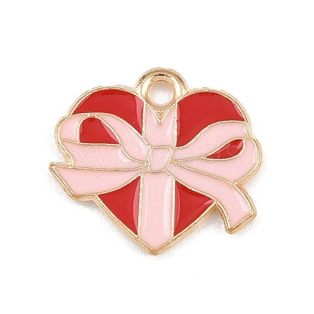 Valentine's Day Alloy Enamel Pendants ENAM-I084-01KCG-22-1