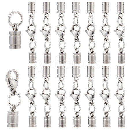 20 Sets 304 Stainless Steel Lobster Claw Clasps STAS-PH0004-74-1