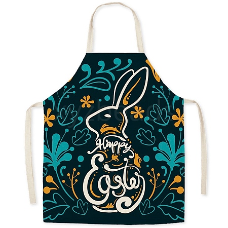 Cute Easter Rabbit Pattern Polyester Sleeveless Apron PW-WG98916-25-1