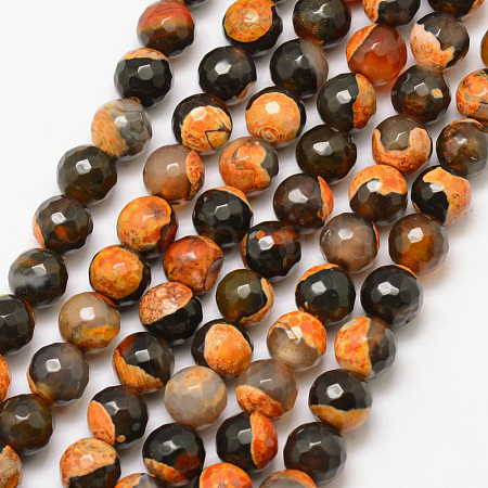 Natural Fire Crackle Agate Bead Strands G-K166-06F-8mm-06-1