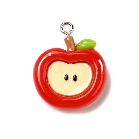 Opaque Resin Pendants RESI-K045-01C-1
