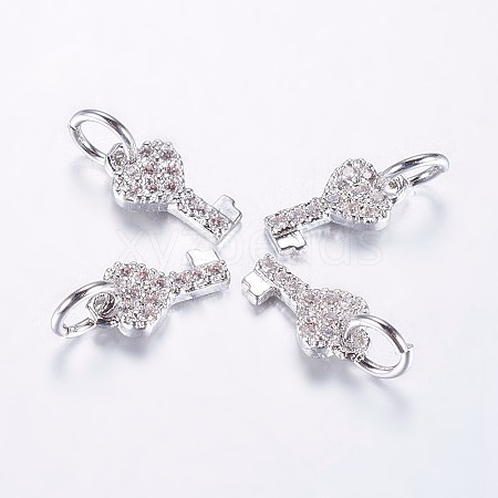 Long-Lasting Plated Brass Micro Pave Cubic Zirconia Charms LS-X-ZIRC-F069-48P-1