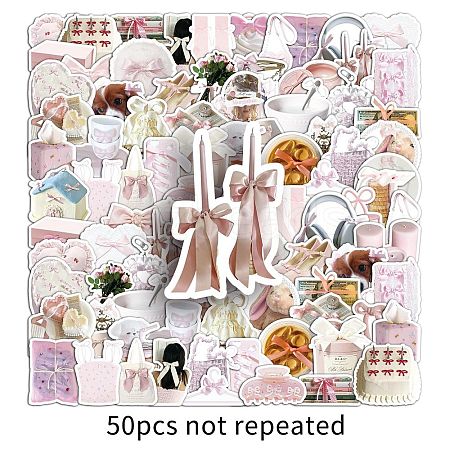 50Pcs Butterfly PET Stickers PW-WGDDB71-01-1