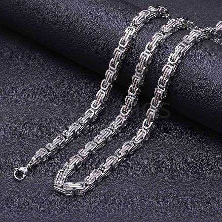 Titanium Steel Byzantine Chain Necklaces FS-WG56795-36-1