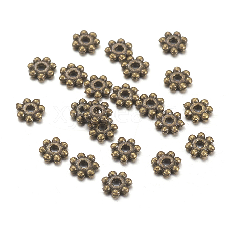 Tibetan Style Alloy Spacer Beads TIBEB-S039-024AB-NR-1