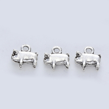 Tibetan Style Alloy Pendants X-TIBE-R316-077AS-RS-1